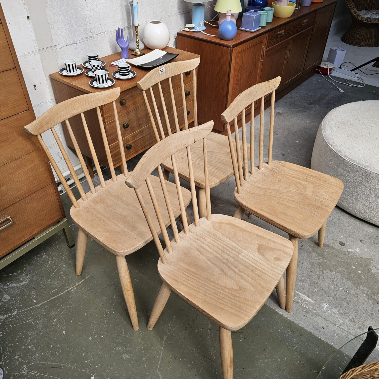 Vintage spijlen stoelen (opknappers)