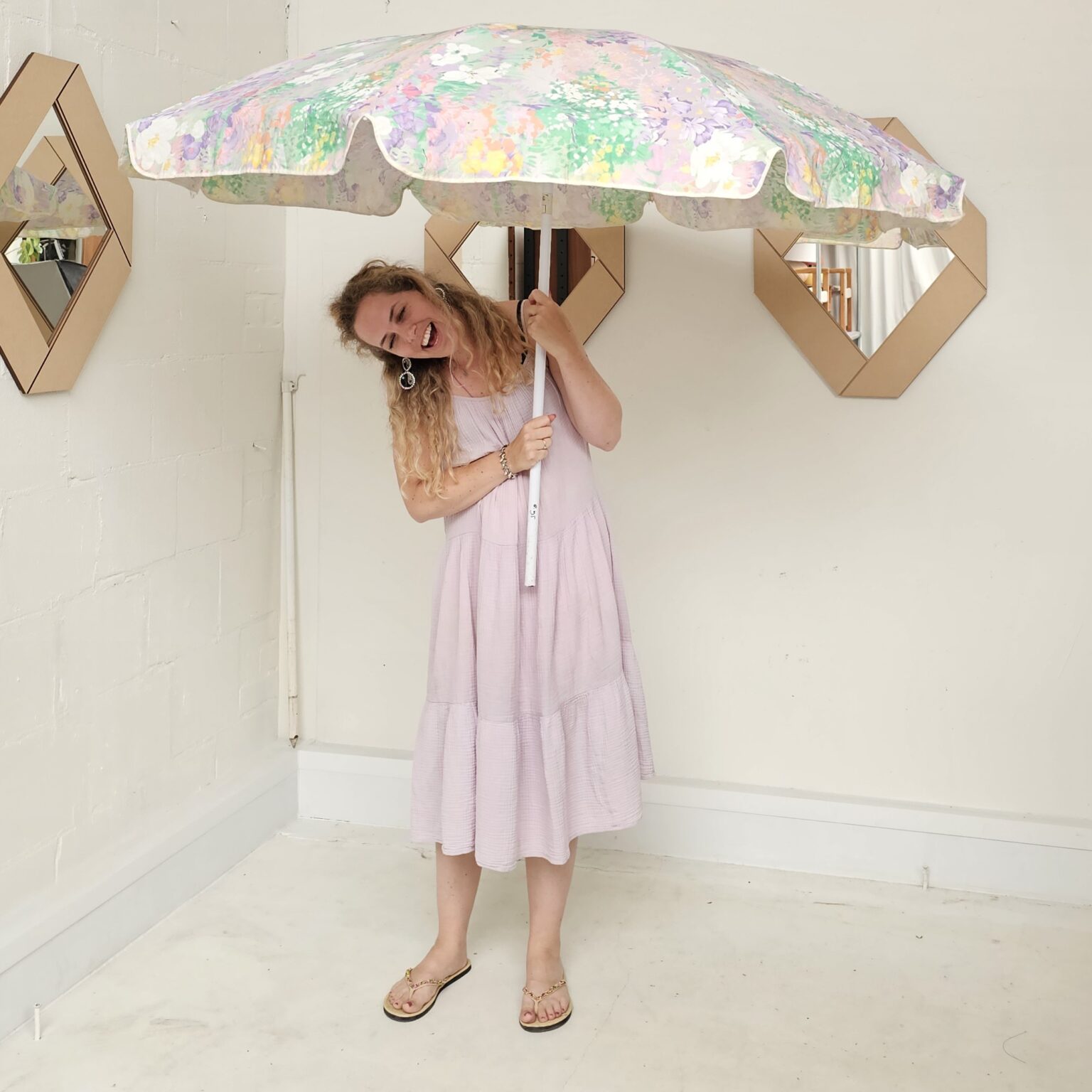 Vintage pastel parasol