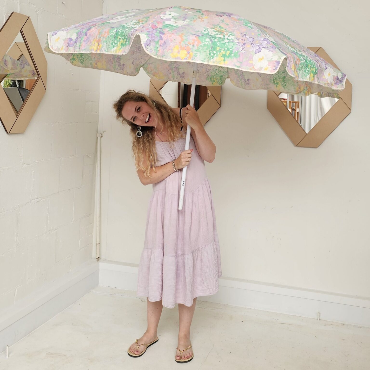 Vintage pastel parasol