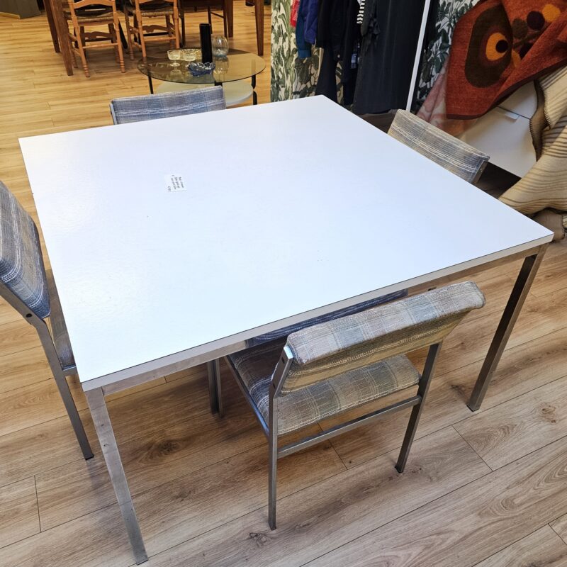 Pastoe Witte Vintage Eethoek – Tafel met 6 Stoelen